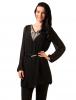 Bluza "girl with a pearl long" black
