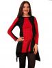 Rochie "Rounded Pocket Lines" Red