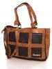 Geanta "fashion squares" brown&beige