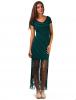 Rochie "stripes & fringes are coming" green
