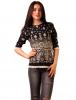 Bluza casual "you could be happy around" black