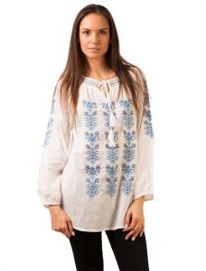 Bluza Ie "Happy Embroidery" White&Blue