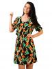 Rochie "cute tulips" black