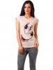 Tricou cu imprimeu "mickey's eyelashes" red&white