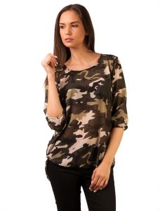 Bluza Voal "Stay Army" Green&Beige