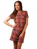 Rochie panza "love this day" red&brown