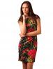 Rochie casual "roses&dots" black&red