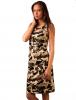 Rochie casual "classy army" green&beige