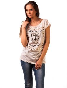 Tricou Cu Imprimeu "Fashion Week 05" White