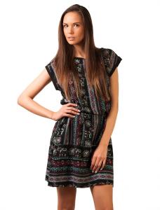 Rochie Casual "Out In The Street" Black&Green
