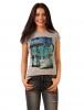 Tricou cu imprimeu "los angeles and california" grey