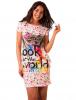 Rochie sport "look at the world different" white