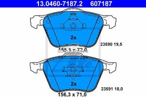 Set placute frana fata Volvo S60 1 I fabricat in perioada 07.2000 - 04.2010 ATE