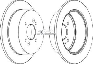 Disc frana spate plin Hyundai ix55 fabricat incepand cu 09.2006 FERODO