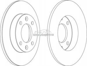 Disc frana spate plin Peugeot 1007 fabricat incepand cu 04.2005 FERODO