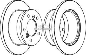 Disc frana spate plin Mercedes Sprinter fabricat in perioada 01.1995 - 05.2006 FERODO