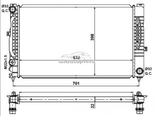 Radiator racire apa Skoda Superb 3U4 2.5 TDI (12.01-03.08) ITN