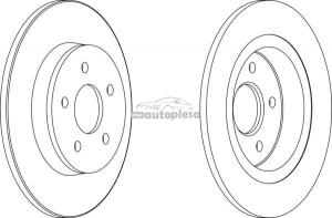 Disc frana spate plin Volvo C30 fabricat in perioada 10.2006 - 12.2012 FERODO