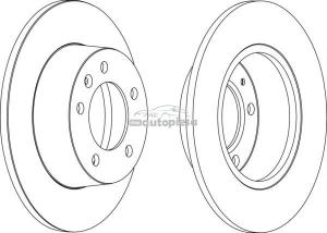 Disc frana spate plin Nissan Kubistar fabricat incepand cu 08.2003 FERODO