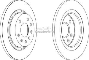 Disc frana spate plin Opel Vectra C fabricat incepand cu 08.2002 FERODO