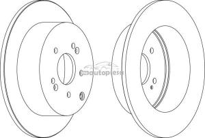 Disc frana spate plin Hyundai Santa Fe 2 II fabricat incepand cu 10.2005 FERODO