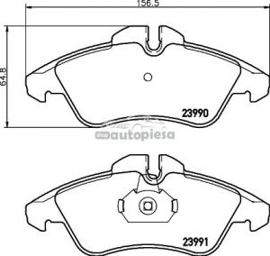 Set placute frana fata Mercedes Sprinter fabricat in perioada 01.1995 - 05.2006 Textar