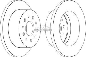 Disc frana spate plin Peugeot Boxer fabricat incepand cu 04.2006 FERODO