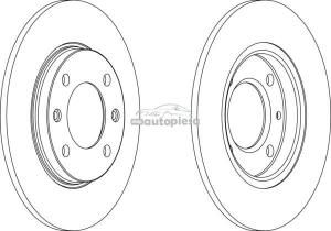 Disc frana spate plin Citroen Saxo fabricat in perioada 02.1996 - 04.2004 FERODO