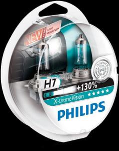 Set 2 becuri Philips H7 X-tremeVision Plus (+130% lumina) 12V 55W