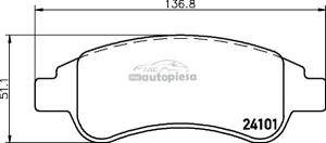 Set placute frana fata Peugeot Partner fabricat incepand cu 05.1996 Textar