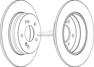 Disc frana spate plin Mercedes CLC-Class (CL203) fabricat in perioada 05.2008 - 06.2011 FERODO