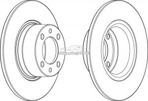 Disc frana fata ventilat Mercedes A-Class (W168) fabricat in perioada 07.1997 - 08.2004  FERODO