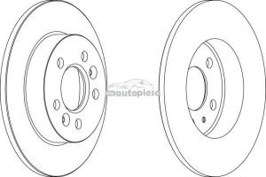 Disc frana spate plin Renault Safrane 1 I fabricat in perioada 04.1992 - 10.1996 FERODO