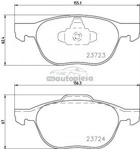 Set placute frana fata Ford Focus 3 III fabricat incepand cu 04.2011 Textar