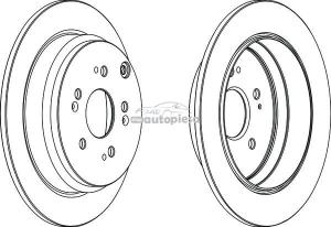 Disc frana spate plin Honda CR-V 4 IV fabricata incepand cu 01.2012 FERODO