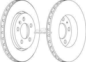 Disc frana spate ventilat Audi TT (8N3) fabricat in perioada 10.1998 - 06.2006 FERODO