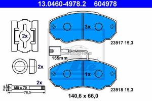 Set placute frana fata Fiat Ducato (230, 244) fabricat incepand cu 03.1994 ATE