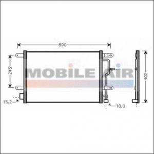 Radiator aer conditionat climatizare Audi A4 B6 VAN WEZEL