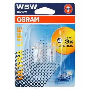 Set 2 becuri Osram W5W Ultra Life 12V 5W