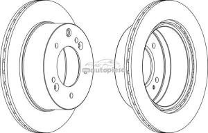 Disc frana spate ventilat KIA Sorento 1 I fabricata incepand cu 08.2002 FERODO