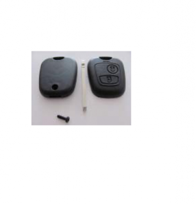 Carcasa cheie telecomanda 2 butoane fara logo, lamela fara canelura Peugeot 307, cod Crcs802 - CCT83089