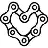 Stickere auto Chain heart
