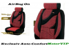 Set huse scaune auto rosu - negru 5108 + 5 huse tetiere designs legend