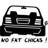 Stickere auto silueta no fat chicks