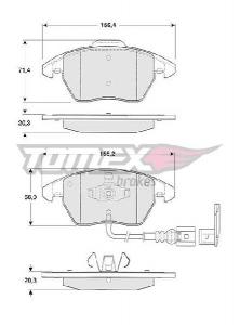 Placute frana fata set Vw Caddy 3 04- , Eos , Golf 4 , Golf 5 , Golf 6 - PFF65762