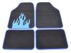 Covorase mocheta rogojini-negru / albastru set `Flacara`-4 buc., Negru / albastru  FKMAL115 - CMR54543