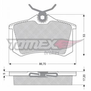 Set placute frana spate Citroen - Berlingo , C2 , C3 , C4 , ZX Xsara - SPF65806