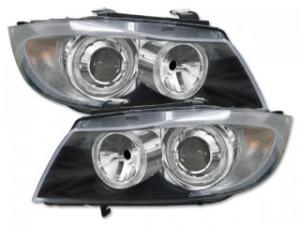 Angel Eyes Faruri pentru BMW 3er Limo Typ E90 Bj. 05-08 negru fk - AEF43233