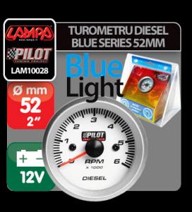 Ceas bord turometru diesel, Blue serie 52mm - CBTD106