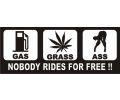 Stickere auto Nobody rides for free